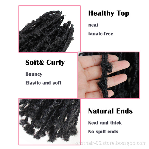 Distressed Crochet Butterfly Locs Bob Faux In Synthetic Hair Extension Crochet Braids Passion Twist 12 distressed Faux Locs Hair